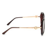 Irus Brown Gradient Lens Square Sunglass Full Rim Shiny Crystal Brown Frame With 100% Uv Protection - Irs1143C2Sg