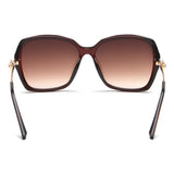 Irus Brown Gradient Lens Square Sunglass Full Rim Shiny Crystal Brown Frame With 100% Uv Protection - Irs1143C2Sg