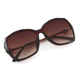 Irus Brown Gradient Lens Square Sunglass Full Rim Shiny Crystal Brown Frame With 100% Uv Protection - Irs1143C2Sg