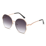 Irus Smoke Gradient Lens Butterfly Sunglass Full Rim Shiny Light Gold Frame With 100% Uv Protection - Irs1145C1Sg