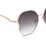 Irus Smoke Gradient Lens Butterfly Sunglass Full Rim Shiny Light Gold Frame With 100% Uv Protection - Irs1145C1Sg