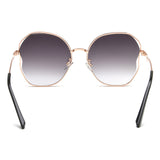 Irus Smoke Gradient Lens Butterfly Sunglass Full Rim Shiny Light Gold Frame With 100% Uv Protection - Irs1145C1Sg