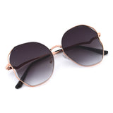 Irus Smoke Gradient Lens Butterfly Sunglass Full Rim Shiny Light Gold Frame With 100% Uv Protection - Irs1145C1Sg