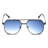 Irus Blue Gradient Lens Square Sunglass Full Rim Shiny Black Frame With 100% Uv Protection - Irs1149C1Sg