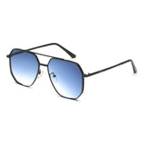 Irus Blue Gradient Lens Square Sunglass Full Rim Shiny Black Frame With 100% Uv Protection - Irs1149C1Sg