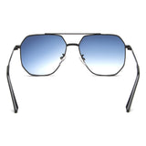 Irus Blue Gradient Lens Square Sunglass Full Rim Shiny Black Frame With 100% Uv Protection - Irs1149C1Sg