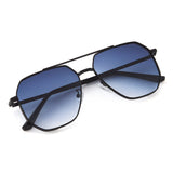 Irus Blue Gradient Lens Square Sunglass Full Rim Shiny Black Frame With 100% Uv Protection - Irs1149C1Sg