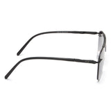Irus Smoke Gradient Lens Square Sunglass Rim Less Shiny Black Frame With 100% Uv Protection - Irs1159C2Sg