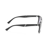 Irus Smoke Gradient Lens Square Sunglass Full Rim Shiny Black Frame With 100% Uv Protection - Irs1167C1Sg