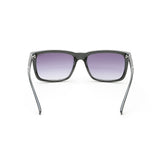 Irus Smoke Gradient Lens Square Sunglass Full Rim Shiny Black Frame With 100% Uv Protection - Irs1167C1Sg