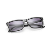 Irus Smoke Gradient Lens Square Sunglass Full Rim Shiny Black Frame With 100% Uv Protection - Irs1167C1Sg