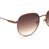 Irus Brown Gradient Lens Oval Sunglass Full Rim Shiny Brown Frame With 100% Uv Protection - Irs1175C3Sg
