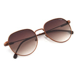 Irus Brown Gradient Lens Oval Sunglass Full Rim Shiny Brown Frame With 100% Uv Protection - Irs1175C3Sg