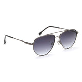 Irus Smoke Gradient Lens Pilot Sunglass Full Rim Shiny Dark Gun Frame With 100% Uv Protection - Irs1176C3Sg