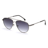 Irus Smoke Gradient Lens Pilot Sunglass Full Rim Shiny Dark Gun Frame With 100% Uv Protection - Irs1176C3Sg
