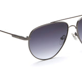 Irus Smoke Gradient Lens Pilot Sunglass Full Rim Shiny Dark Gun Frame With 100% Uv Protection - Irs1176C3Sg
