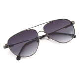Irus Smoke Gradient Lens Pilot Sunglass Full Rim Shiny Dark Gun Frame With 100% Uv Protection - Irs1176C3Sg