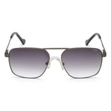 Irus Smoke Gradient Lens Square Sunglass Full Rim Shiny Dark Gun Frame With 100% Uv Protection - Irs1178C2Sg