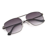 Irus Smoke Gradient Lens Square Sunglass Full Rim Shiny Dark Gun Frame With 100% Uv Protection - Irs1178C2Sg
