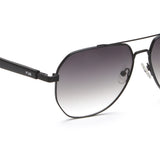 Irus Green Gradient Lens Pilot Sunglass Full Rim Shiny Black Frame With 100% Uv Protection - Irs1179C2Sg