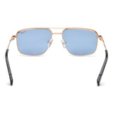 Irus Blue Lens Square Sunglass Full Rim Shiny Gold Frame With 100% Uv Protection - Irs1183C1Sg
