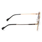 Irus Smoke Gradient Lens Pilot Sunglass Full Rim Shiny Light Gold-Matt Black Frame With 100% Uv Protection - Irs1185C1Sg