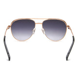 Irus Smoke Gradient Lens Pilot Sunglass Full Rim Shiny Light Gold-Matt Black Frame With 100% Uv Protection - Irs1185C1Sg