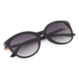 Irus Smoke Gradient Lens Cat Eye Sunglass Full Rim Shiny Black Frame With 100% Uv Protection - Irs1188C1Sg