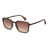 Irus Brown Gradient Lens Square Sunglass Full Rim Matt Transparent Brown Frame With 100% Uv Protection - Irs1190C2Psg