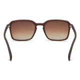 Irus Brown Gradient Lens Square Sunglass Full Rim Matt Transparent Brown Frame With 100% Uv Protection - Irs1190C2Psg