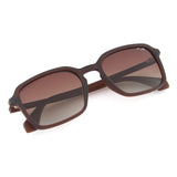 Irus Brown Gradient Lens Square Sunglass Full Rim Matt Transparent Brown Frame With 100% Uv Protection - Irs1190C2Psg