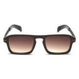 Irus Brown Gradient Lens Rectangular Sunglass Full Rim Shiny Crystal Dark Brown Frame With 100% Uv Protection - Irs1191C2Sg