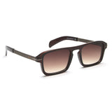 Irus Brown Gradient Lens Rectangular Sunglass Full Rim Shiny Crystal Dark Brown Frame With 100% Uv Protection - Irs1191C2Sg
