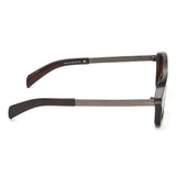 Irus Brown Gradient Lens Rectangular Sunglass Full Rim Shiny Crystal Dark Brown Frame With 100% Uv Protection - Irs1191C2Sg