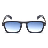 Irus Blue Gradient Lens Rectangular Sunglass Full Rim Shiny Blue Frame With 100% Uv Protection - Irs1191C3Sg