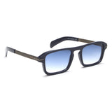 Irus Blue Gradient Lens Rectangular Sunglass Full Rim Shiny Blue Frame With 100% Uv Protection - Irs1191C3Sg