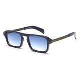 Irus Blue Gradient Lens Rectangular Sunglass Full Rim Shiny Blue Frame With 100% Uv Protection - Irs1191C3Sg
