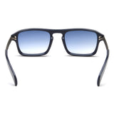 Irus Blue Gradient Lens Rectangular Sunglass Full Rim Shiny Blue Frame With 100% Uv Protection - Irs1191C3Sg