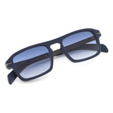 Irus Blue Gradient Lens Rectangular Sunglass Full Rim Shiny Blue Frame With 100% Uv Protection - Irs1191C3Sg