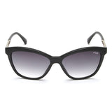 Irus Smoke Gradient Lens Cat Eye Sunglass Full Rim Shiny Black Frame With 100% Uv Protection - Irs1193C1Sg