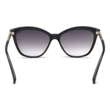 Irus Smoke Gradient Lens Cat Eye Sunglass Full Rim Shiny Black Frame With 100% Uv Protection - Irs1193C1Sg