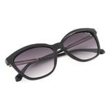 Irus Smoke Gradient Lens Cat Eye Sunglass Full Rim Shiny Black Frame With 100% Uv Protection - Irs1193C1Sg
