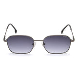 Irus Smoke Gradient Lens Rectangular Sunglass Full Rim Shiny Dark Gun Frame With 100% Uv Protection - Irs1201C2Sg