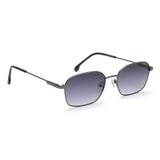 Irus Smoke Gradient Lens Rectangular Sunglass Full Rim Shiny Dark Gun Frame With 100% Uv Protection - Irs1201C2Sg