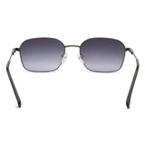 Irus Smoke Gradient Lens Rectangular Sunglass Full Rim Shiny Dark Gun Frame With 100% Uv Protection - Irs1201C2Sg