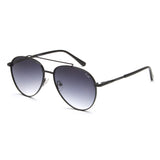 Irus Smoke Gradient Lens Pilot Sunglass Full Rim Shiny Black Frame With 100% Uv Protection - Irs1202C1Sg