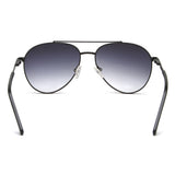 Irus Smoke Gradient Lens Pilot Sunglass Full Rim Shiny Black Frame With 100% Uv Protection - Irs1202C1Sg