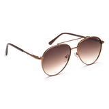Irus Brown Gradient Lens Pilot Sunglass Full Rim Shiny Brown Frame With 100% Uv Protection - Irs1202C3Sg