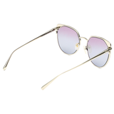 Longchamp Blue Lens Modified Rectangle Sunglass Full Rim Black Frame With 100% Uv Protection - Lo 102 001 58 S