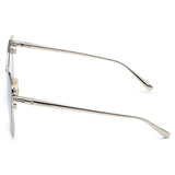 Longchamp Blue Lens Modified Rectangle Sunglass Full Rim Black Frame With 100% Uv Protection - Lo 102 001 58 S